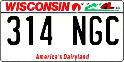 WI license plate 314NGC