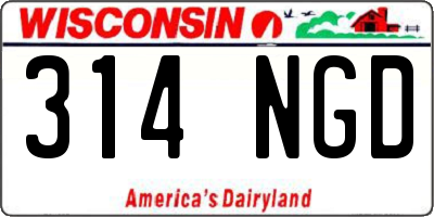 WI license plate 314NGD