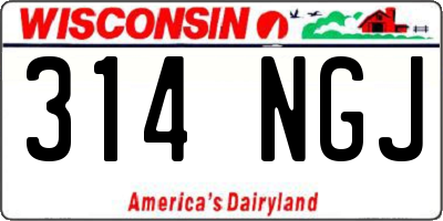WI license plate 314NGJ