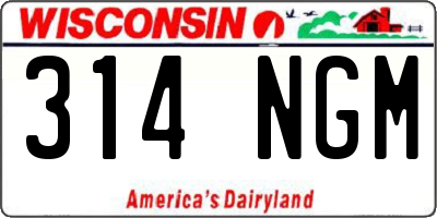 WI license plate 314NGM