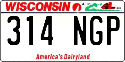 WI license plate 314NGP
