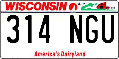 WI license plate 314NGU