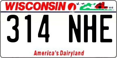WI license plate 314NHE