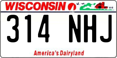 WI license plate 314NHJ