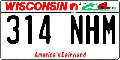 WI license plate 314NHM