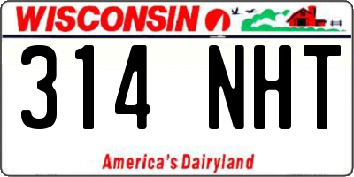 WI license plate 314NHT