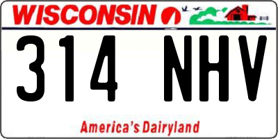 WI license plate 314NHV