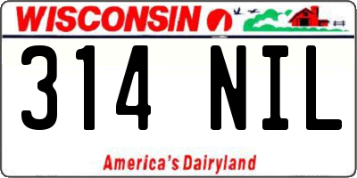 WI license plate 314NIL