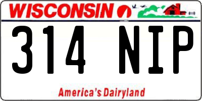 WI license plate 314NIP