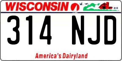 WI license plate 314NJD