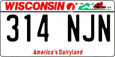WI license plate 314NJN