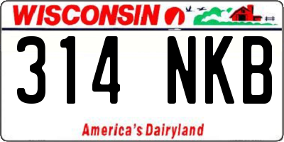 WI license plate 314NKB