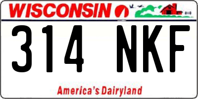 WI license plate 314NKF