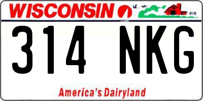 WI license plate 314NKG