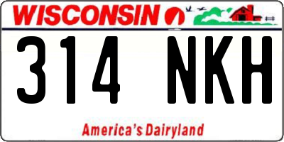 WI license plate 314NKH