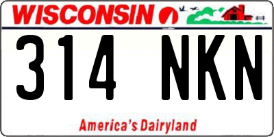 WI license plate 314NKN