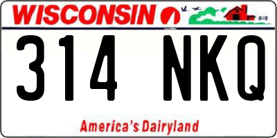 WI license plate 314NKQ