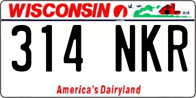 WI license plate 314NKR