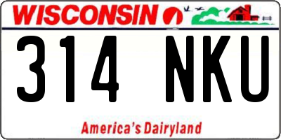 WI license plate 314NKU