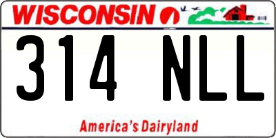 WI license plate 314NLL