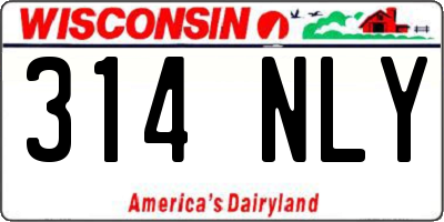 WI license plate 314NLY