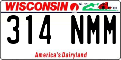 WI license plate 314NMM