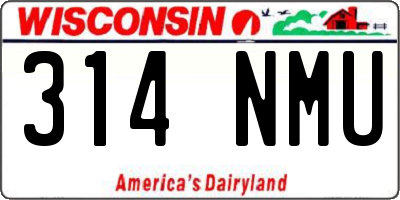 WI license plate 314NMU