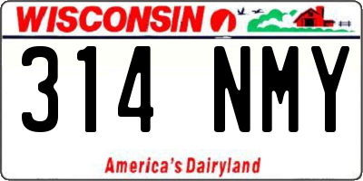 WI license plate 314NMY