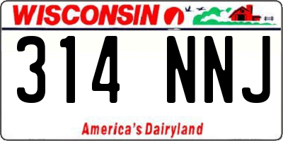 WI license plate 314NNJ