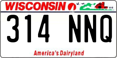 WI license plate 314NNQ
