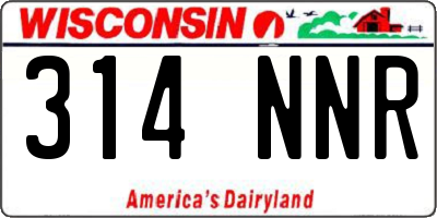 WI license plate 314NNR