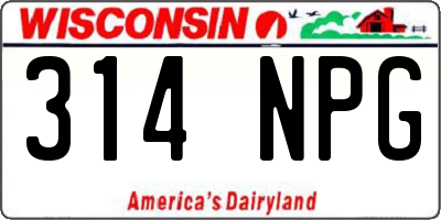 WI license plate 314NPG