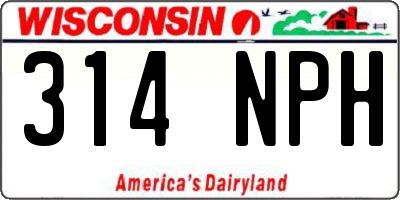 WI license plate 314NPH