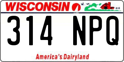 WI license plate 314NPQ
