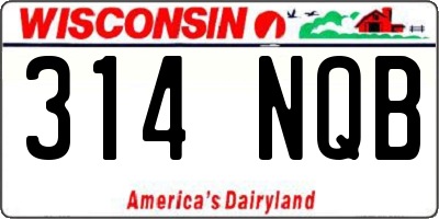 WI license plate 314NQB