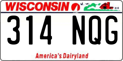 WI license plate 314NQG