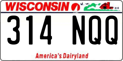 WI license plate 314NQQ