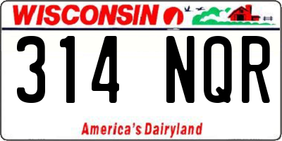 WI license plate 314NQR