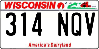 WI license plate 314NQV