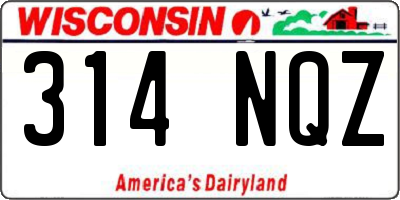 WI license plate 314NQZ