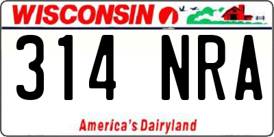 WI license plate 314NRA