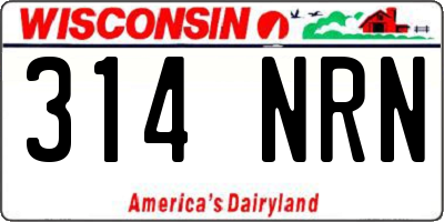 WI license plate 314NRN
