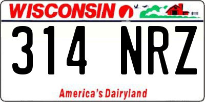 WI license plate 314NRZ