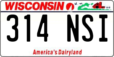 WI license plate 314NSI