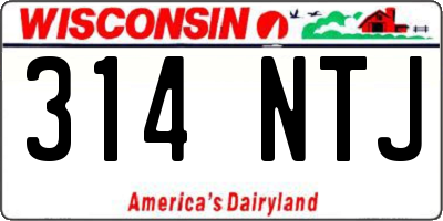 WI license plate 314NTJ