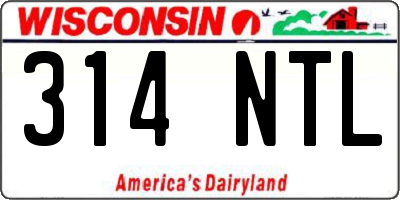 WI license plate 314NTL