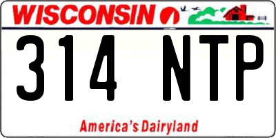 WI license plate 314NTP