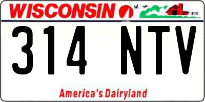 WI license plate 314NTV