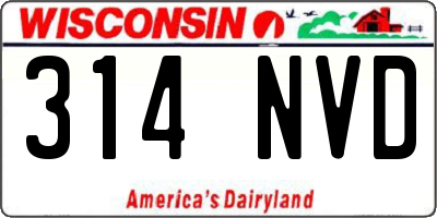 WI license plate 314NVD