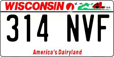 WI license plate 314NVF